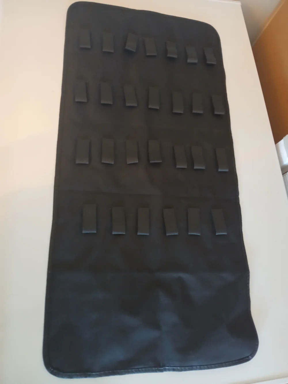 Black Hanging Jewelry Accessory Organizer 3 Pack w/ Clear Pockets & Hang Loops